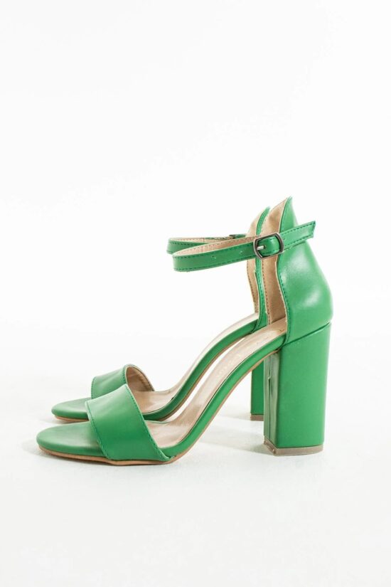 Green Chunky Heel Dress Shoes for Women MA-030