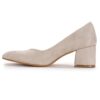 Beige Suede Low Heels Casual Shoes for Women RA-162