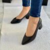 Black Low Heels Casual Shoes for Women RA-162