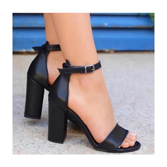 Black Chunky Heel Dress Shoes for Women MA-030