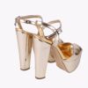 Gold Wedding Platform Shoes for Bride RA-027