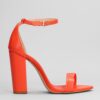 Orange Chunky Heel Dress Shoes for Women MA-030