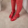 Red Comfortable Dress Shoes for Women RA-009