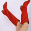 Red Low Heel Cowgirl Boots for Women RA-8013