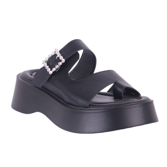 Black Buckle Sandals for Women TA-04