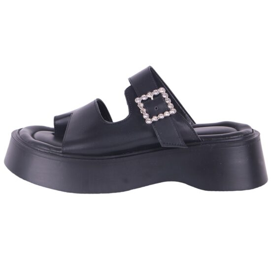 Black Buckle Sandals for Women TA-04