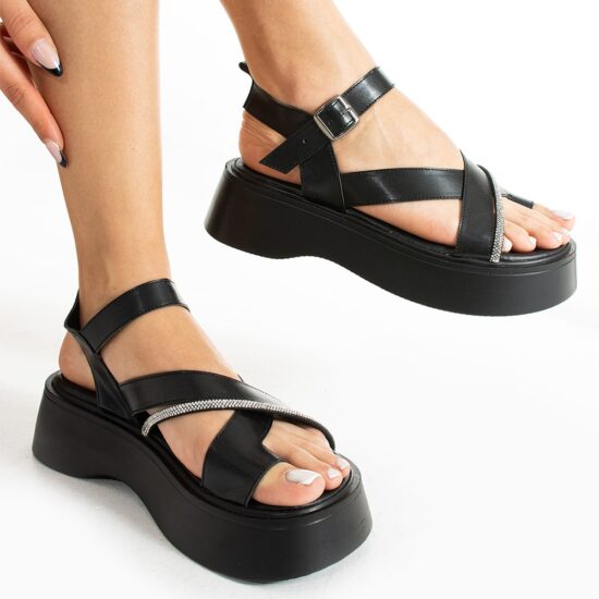 Black Comfortable Sandals for Women TA-02