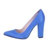 Saks Satin Chunky Heel Shoes for Women MA-023