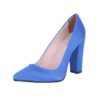 Saks Satin Chunky Heel Shoes for Women MA-023