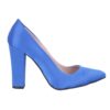 Saks Satin Chunky Heel Shoes for Women MA-023