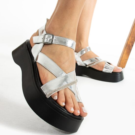 Silver Comfortable Sandals for Women TA-02