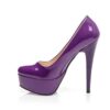 Purple Shiny Platform Stiletto Heels for Women MA-008