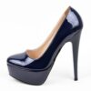 Blue Shiny Platform Stiletto Heels for Women MA-008