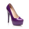 Purple Shiny Platform Stiletto Heels for Women MA-008