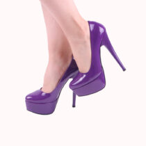 Purple Shiny Platform Stiletto Heels for Women MA-008