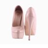 Beige Shiny Platform Stiletto Heels for Women MA-008