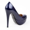 Blue Shiny Platform Stiletto Heels for Women MA-008