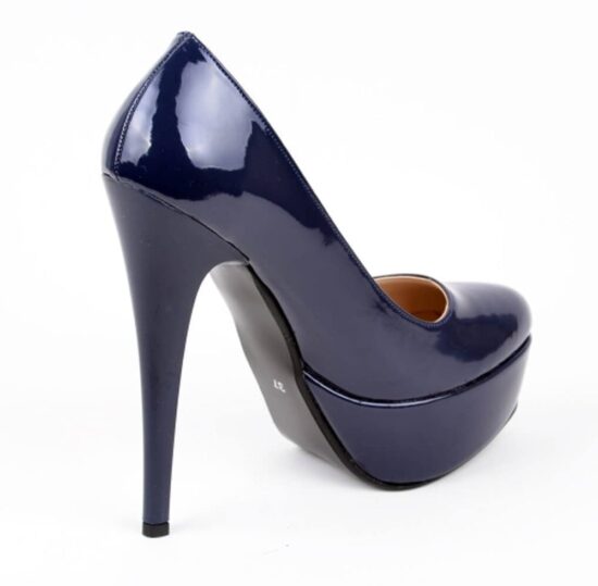 Blue Shiny Platform Stiletto Heels for Women MA-008