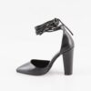 Black Ankle Strap High Heels for Women RA-040