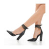 Black Ankle Strap High Heels for Women RA-040