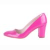 Fushcia Shiny Low Heel Dress Shoes for Ladies MA-024