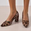 Leopard Print Low Heel Dress Shoes for Ladies MA-024