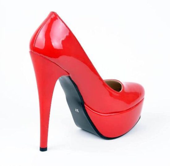 Red Shiny Platform Stiletto Heels for Women MA-008