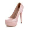 Pink Shiny Platform Stiletto Heels for Women MA-008