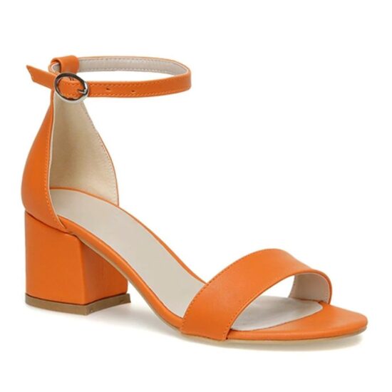 Orange Low Heel Sandals for Ladies RA-155