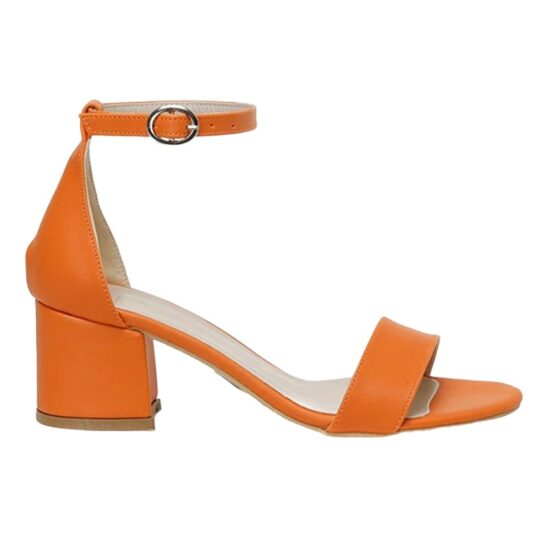 Orange Low Heel Sandals for Ladies RA-155