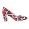 Orange Print Low Heel Dress Shoes for Ladies MA-024