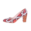 Orange Print Low Heel Dress Shoes for Ladies MA-024