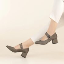 Platinum Strappy Low Heels for Women RA-020