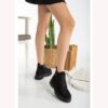 Black Casual Women's Boots With Zipper AL-207