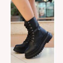 Black Fall Ankle Boots Women Casual Winter Shoes AL-215