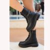 Black Fall Ankle Boots Women Casual Winter Shoes AL-215