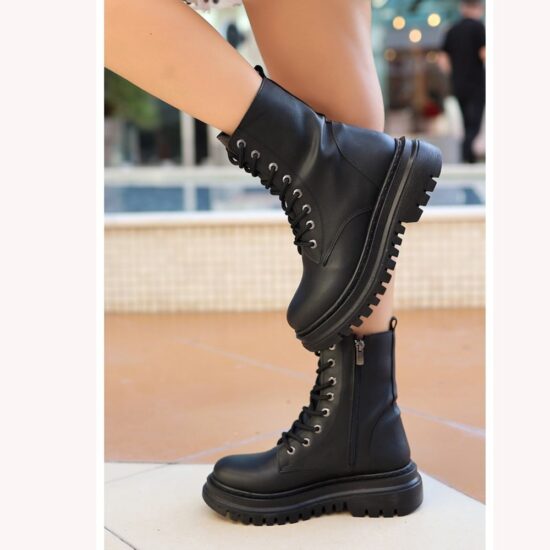 Black Fall Ankle Boots Women Casual Winter Shoes AL-215