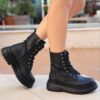 Black Fall Ankle Boots Women Casual Winter Shoes AL-215