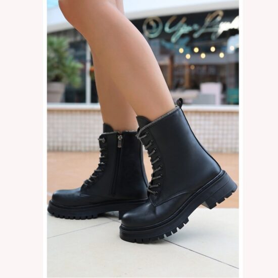 Black Fall and Winter Business Casual Boots for Women AL-216