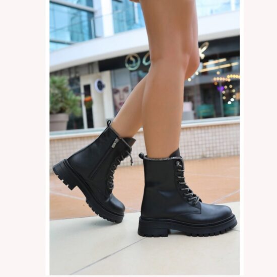 Black Fall and Winter Business Casual Boots for Women AL-216