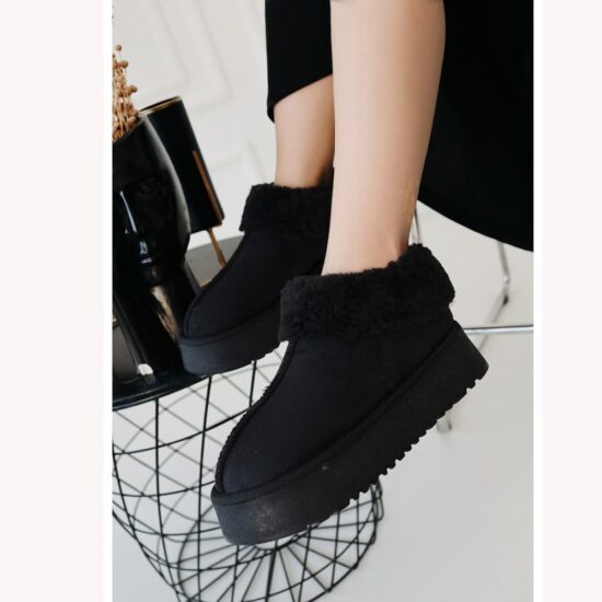 Fur Inside Low Heel Boots for Women AL-217