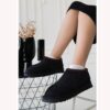 Black Low Heel Winter Dress Shoes for Women AL-218