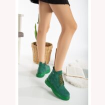 Green Casual Women's Boots With Zipper AL-207