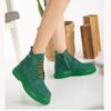 Green Casual Women's Boots With Zipper AL-207