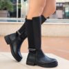 Low Heel Zippered Boots for Women AL-214