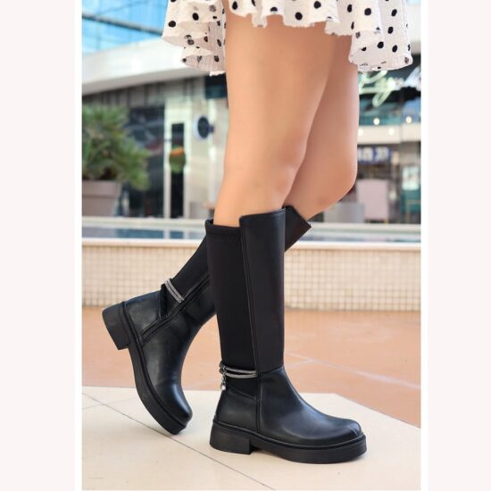 Low Heel Zippered Boots for Women AL-214