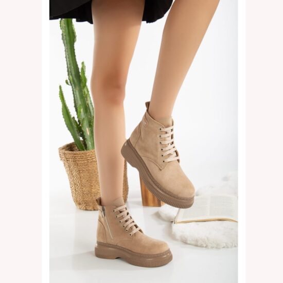 Nude Casual Women's Boots With Zipper AL-207