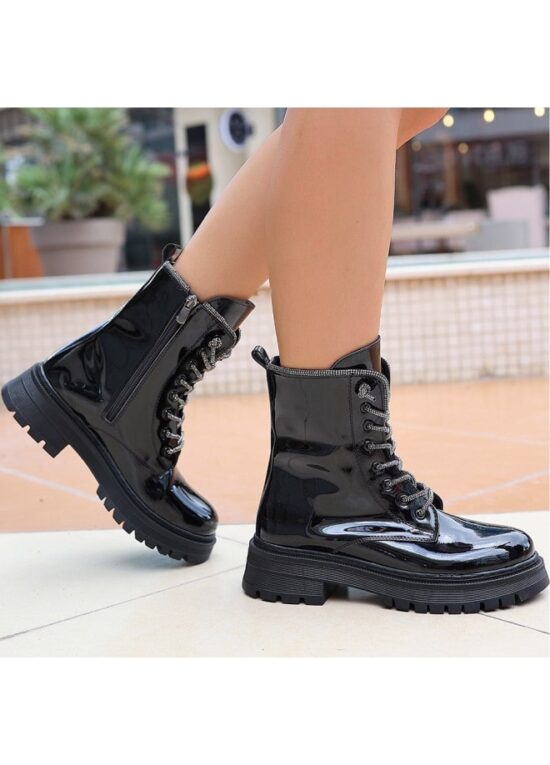 Shiny Fall and Winter Business Casual Boots for Women AL-216