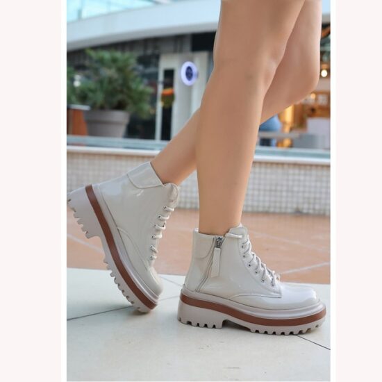 Shiny Orthopedic Lace up Boots for Women Knee High AL-206