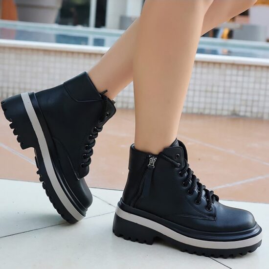 Skin Orthopedic Lace up Boots for Women Knee High AL-206